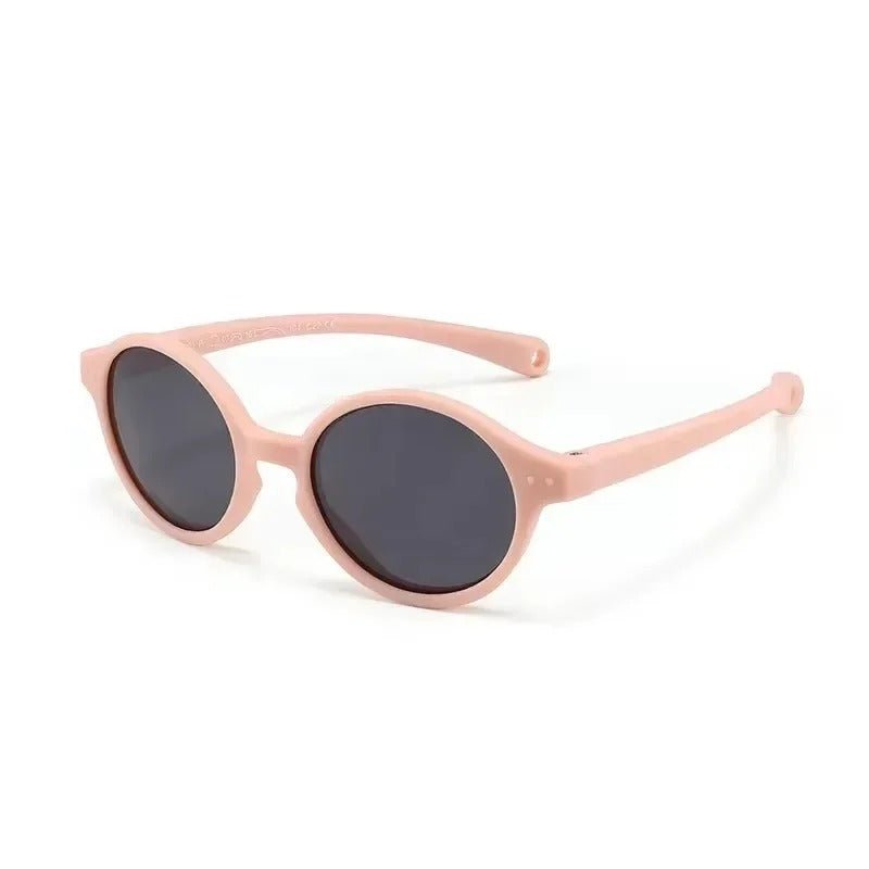 lunette de soleil bebe rose ovale