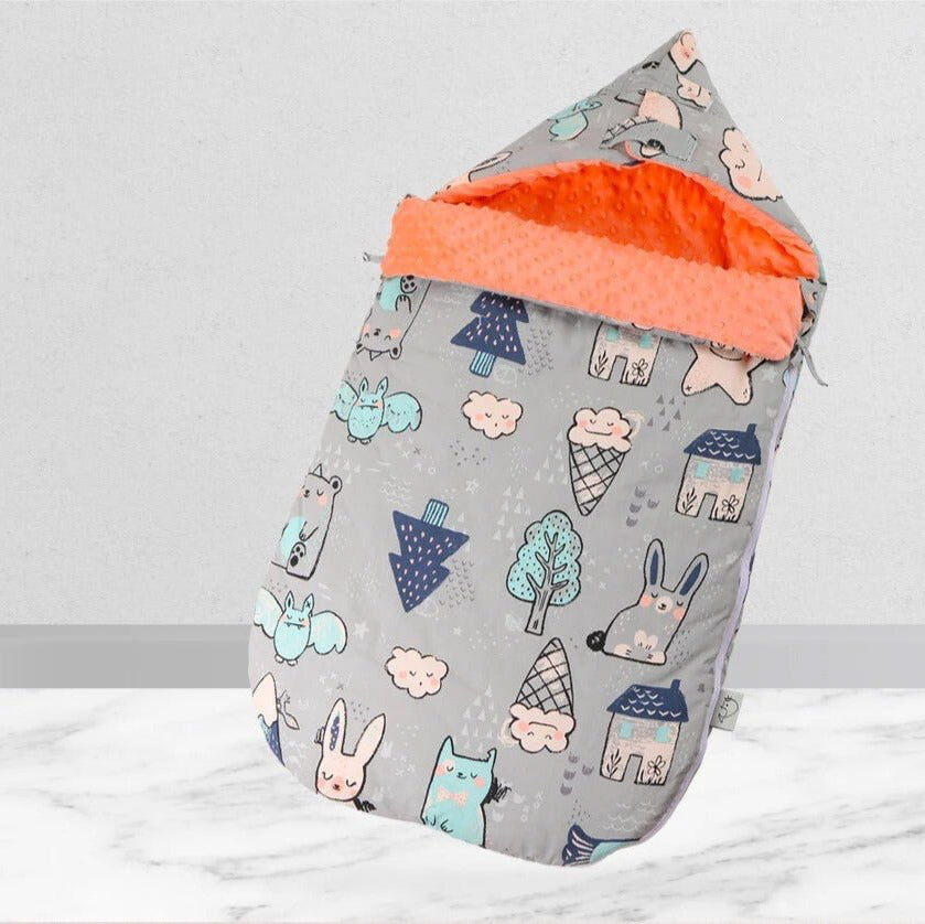 beau nid d'ange gris orange foret magique