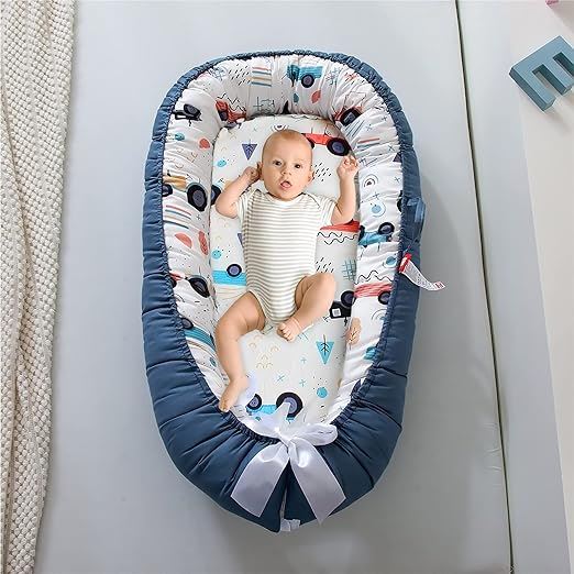 berceau bébé confortable nidportablebebe voiture bleue