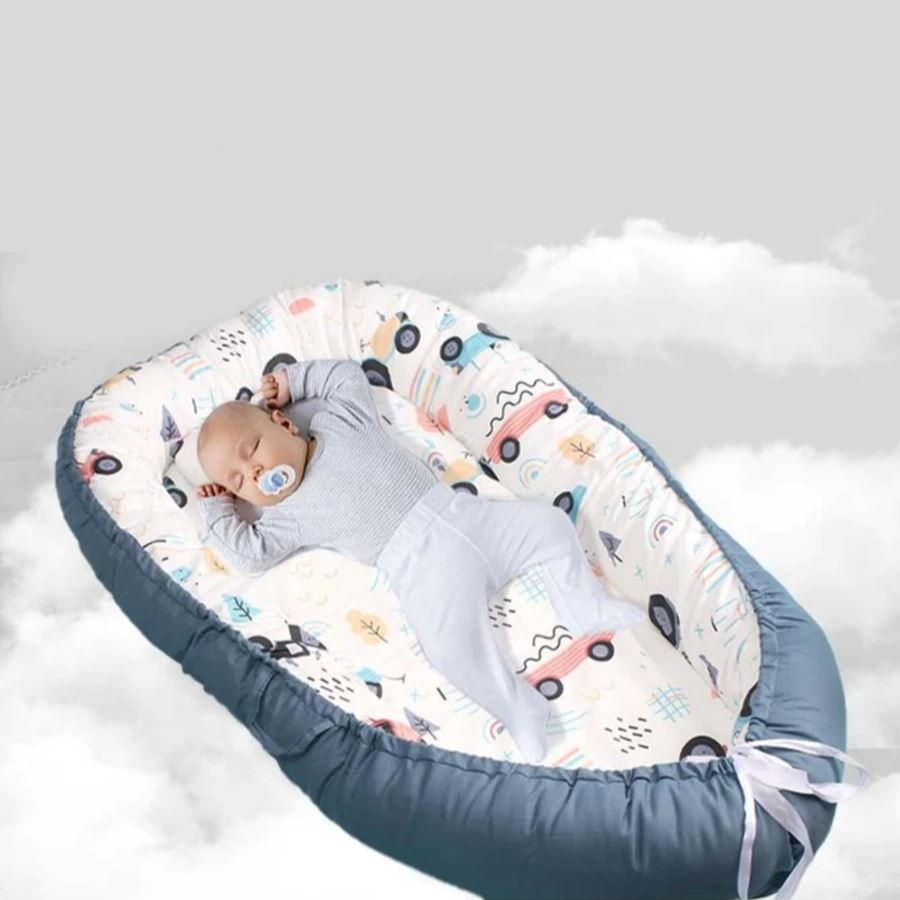 berceau bébé douillet nidportablebebe voiture bleue