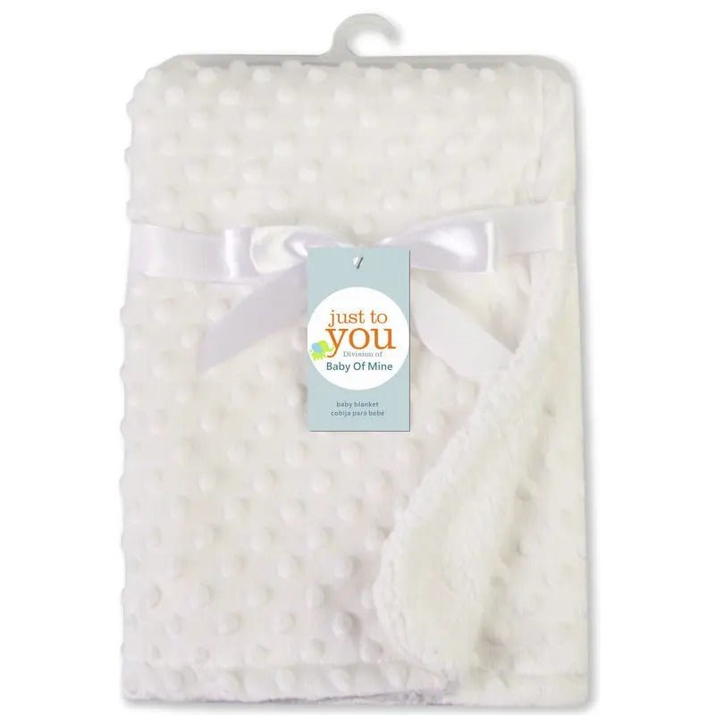 blanc solide couverture en polaire bebe doudou