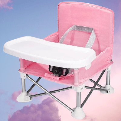 Chaise Pliante - BabyBoosterSeat™ - Rose - Va - et - Viens Bébé