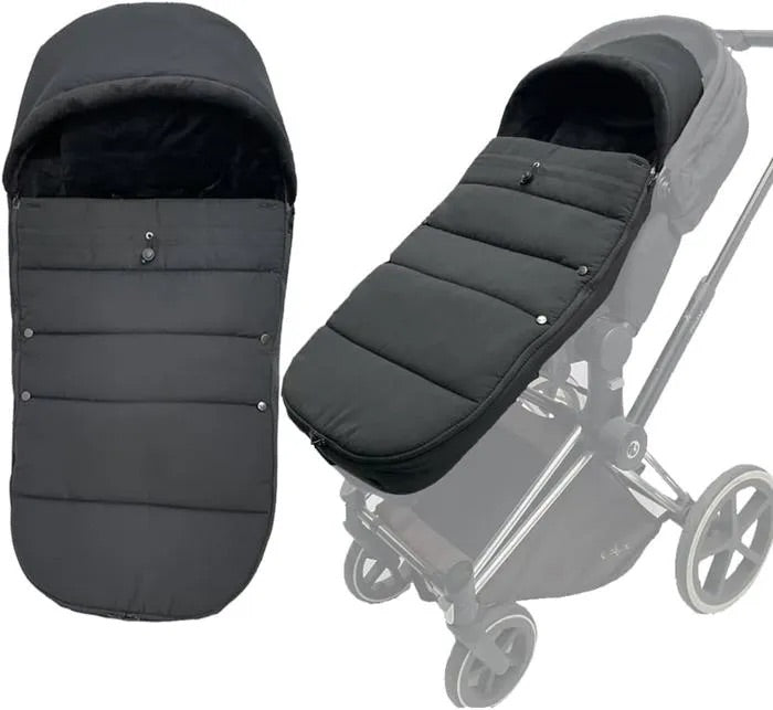 chancelière poussette confortable noire intemporelle