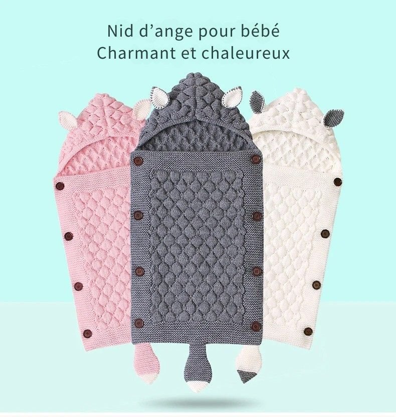 charmant et chaleureux nid d'ange poussette trio bebe renard