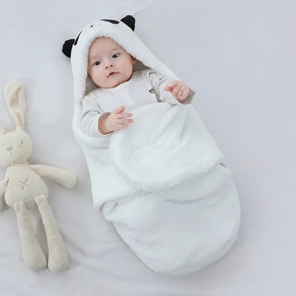 chaud nid d ange blanc avec bebe installe petit panda