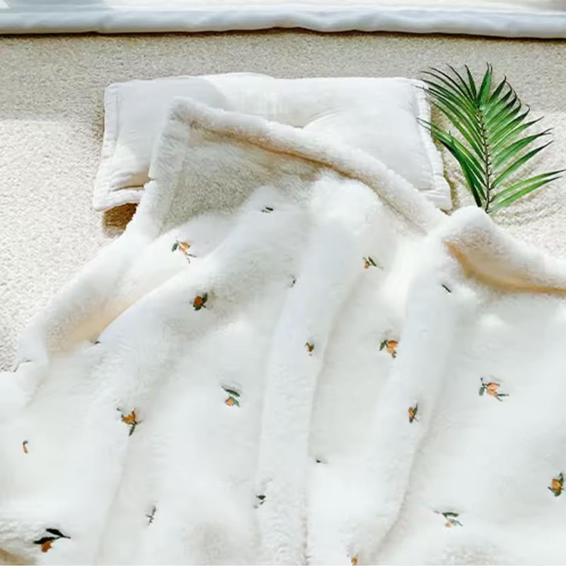 confortable couverture bébé olive avec fleur floraison