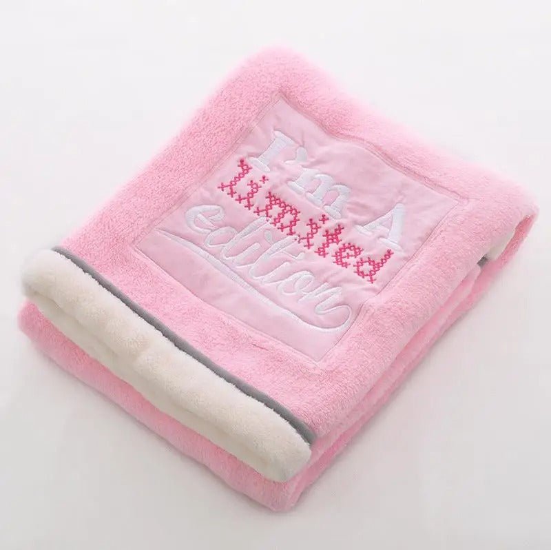 couverture bebe rose épaisse
