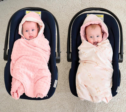 couverture cosy rose bébé content coupe-vent