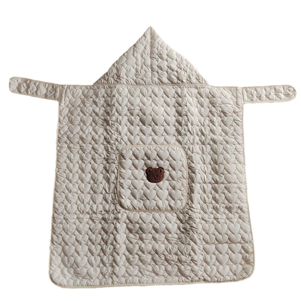 couverture de portage gris ourson cozywarm