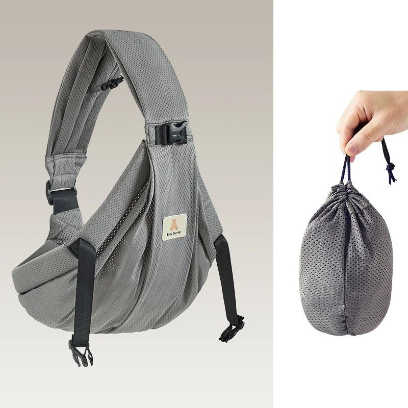 echarpe de portage gris cocooning naturel