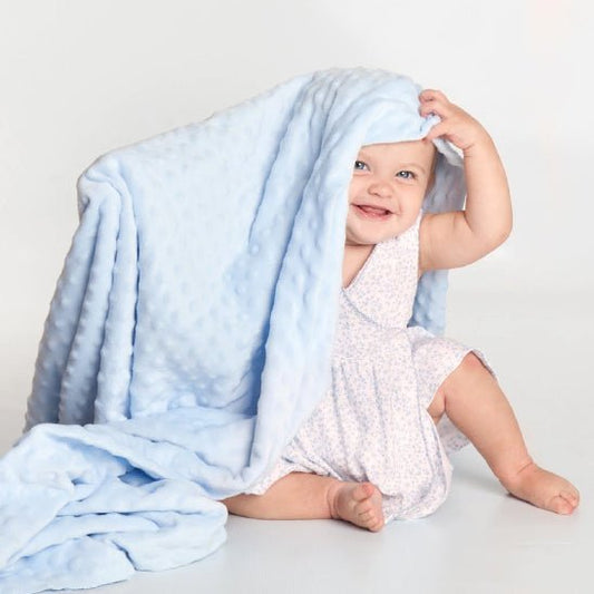 fashion couverture en polaire bebe bleu sur bebe doudou