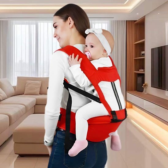 kangourou pour bebe rouge portage dos assise ergonomic