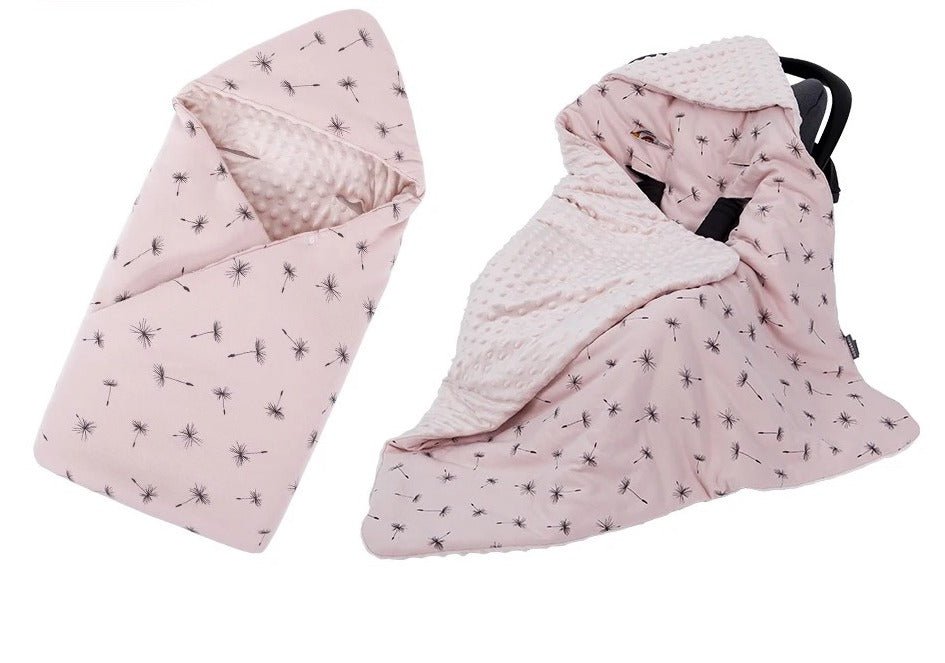 minky rose couverture cosy siege auto bebe