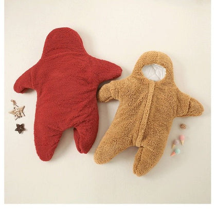 nid dange bebe cachemire rouge brun étoile