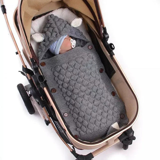 nid d'ange poussette gris confortable bebe renard