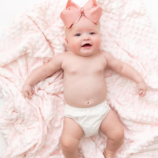 noeud sur tête couverture en polaire bebe amusant doudou