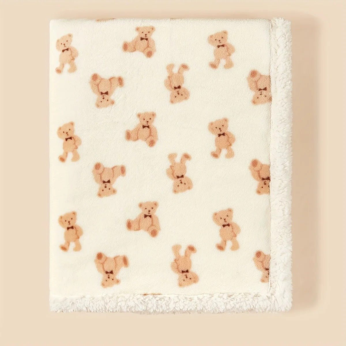 ourson beige couverture polaire bebe hottie