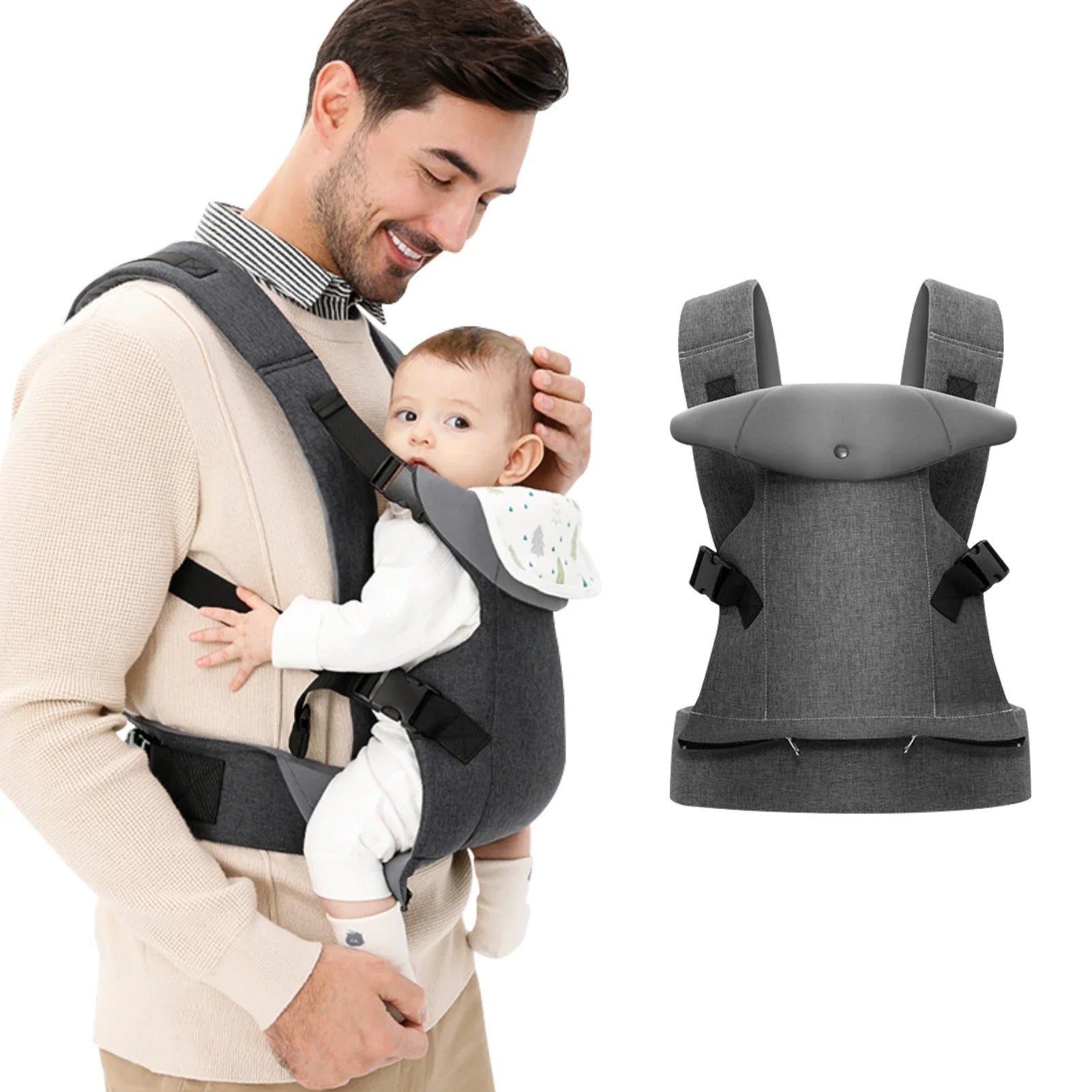 porte bebe gris confort plus