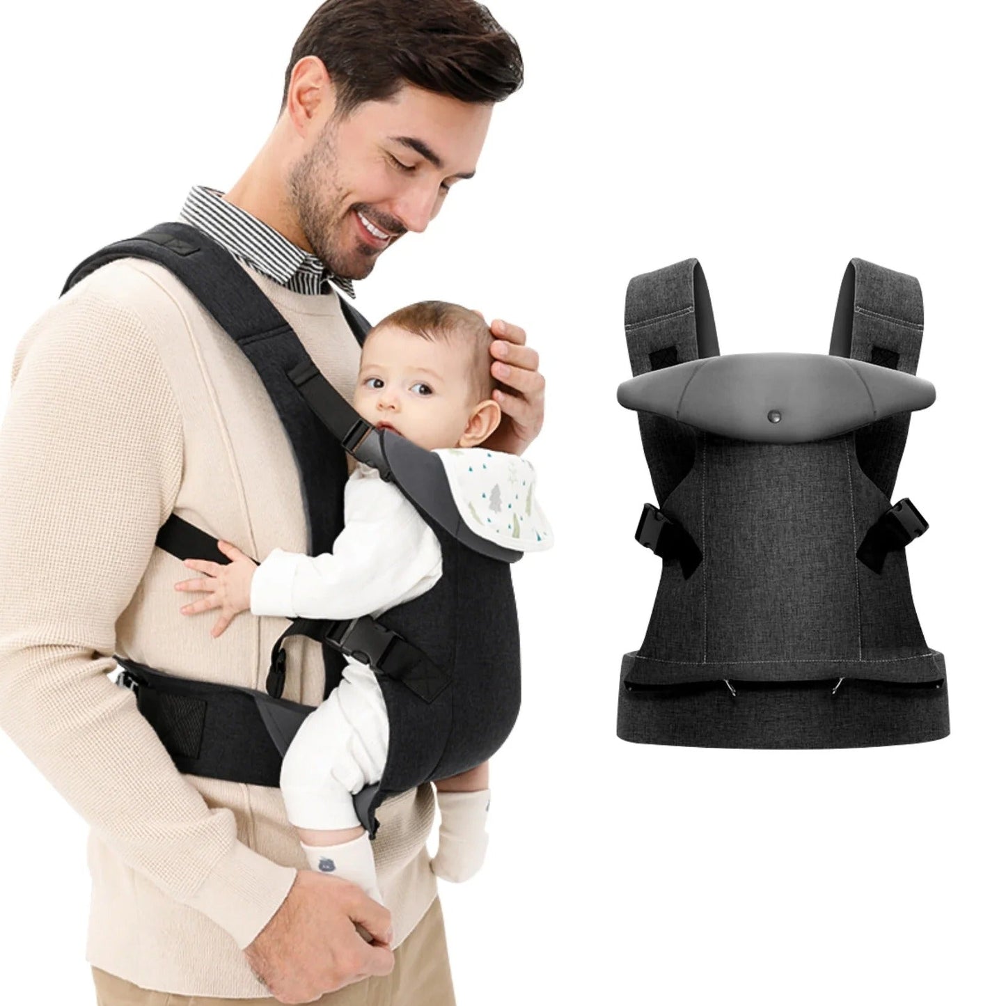 porte bebe gris foncé confort plus