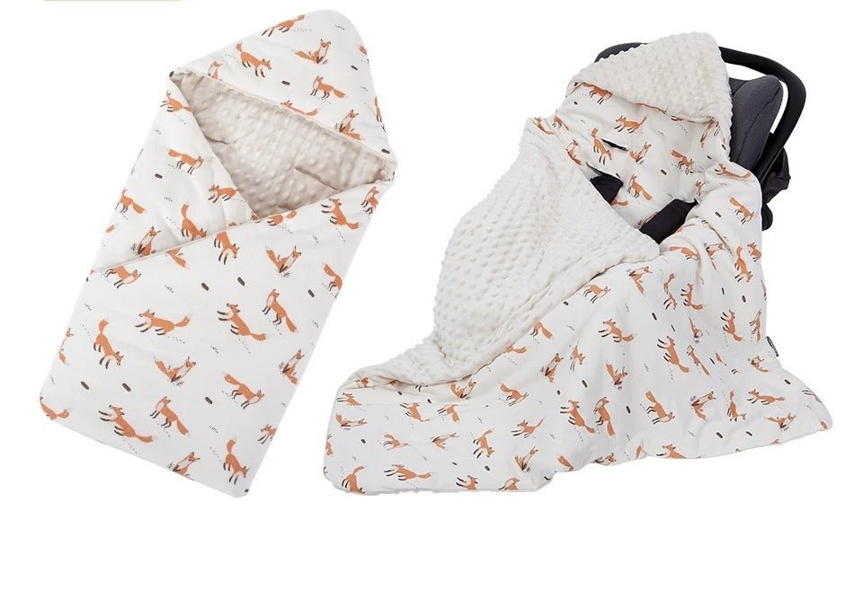 reversible renard orange couverture cosy siege auto bebe