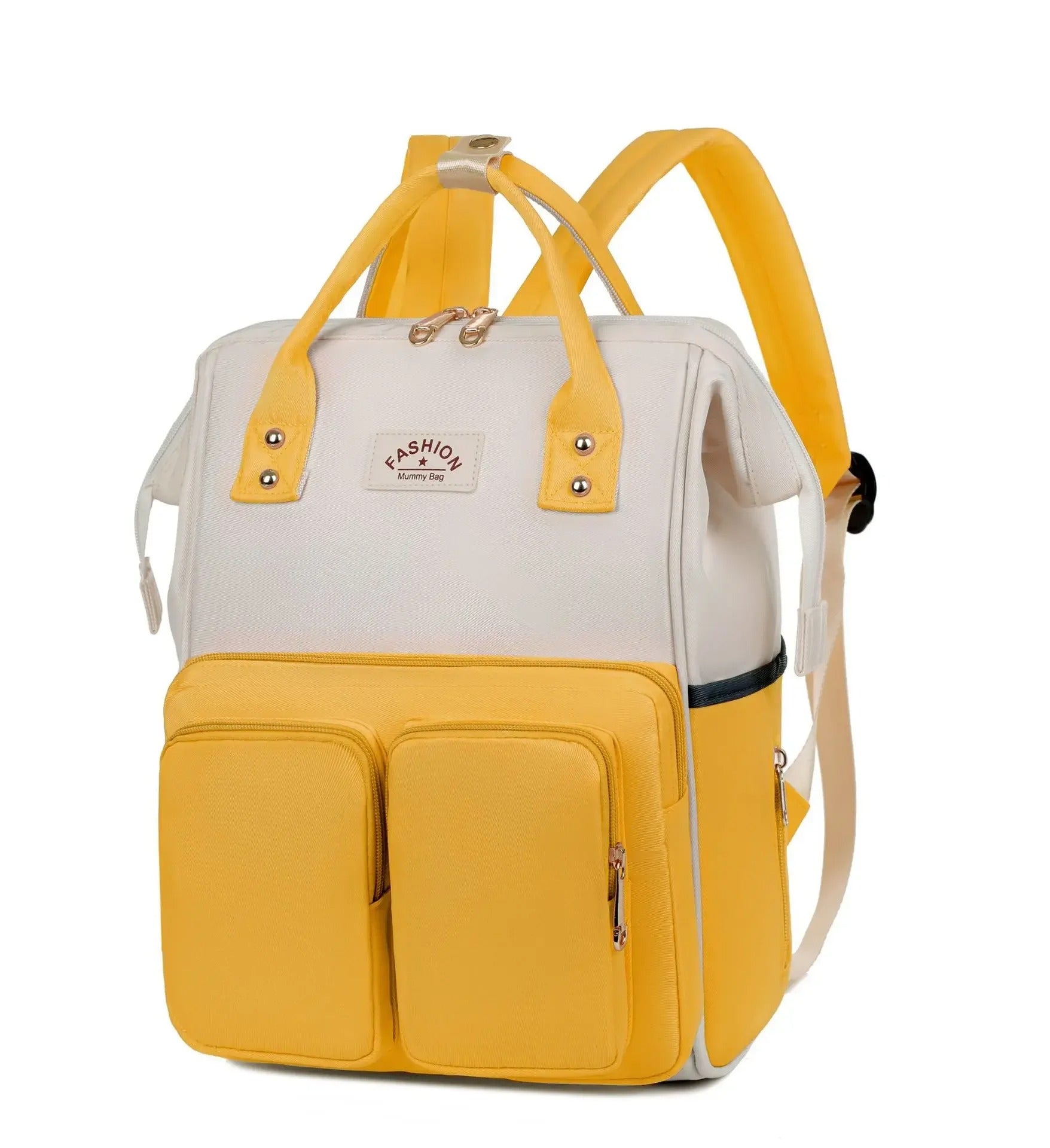 sac a dos a langer jaune multi-fonctionnel elegant