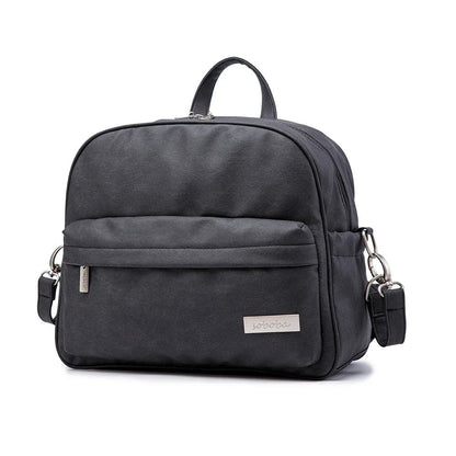 sac à langer sac à dos cuir noir moderne spacieux