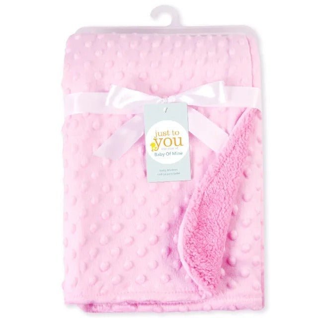 solide couverture en polaire bebe rose doudou