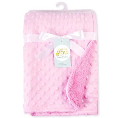 solide couverture en polaire bebe rose doudou
